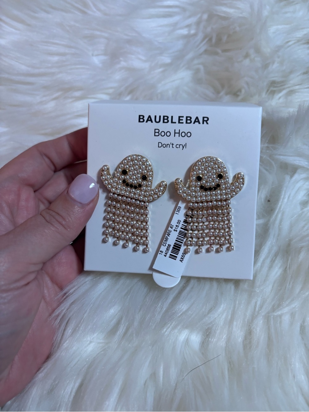 BaubleBar Ivory Pearl Ghost Drop Earrings - Picture 2 of 3